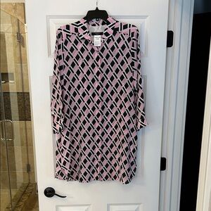 Weekend Max Mara Pink and Black Geometric Tunic